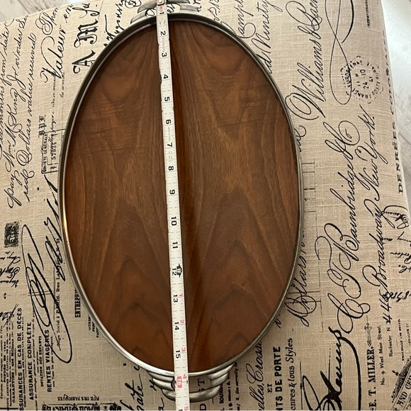 Vintage Royal Holland Teak
Wood Oval Tray Pewter Frame Rim 16.75" MCM
1950's - Picture 9 of 14